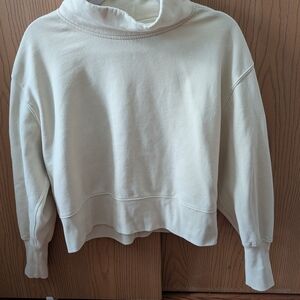 Cream Abercrombie Women's Cowl Neck Sweater